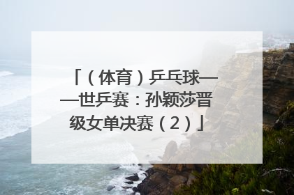 （体育）乒乓球——世乒赛：孙颖莎晋级女单决赛（2）
