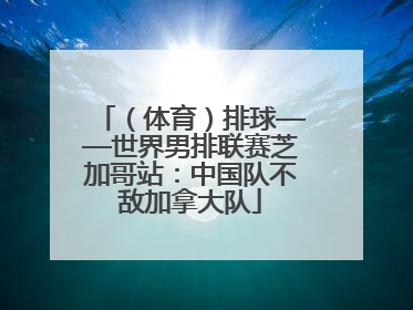 （体育）排球——世界男排联赛芝加哥站：中国队不敌加拿大队