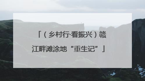 （乡村行·看振兴）赣江畔滩涂地“重生记”