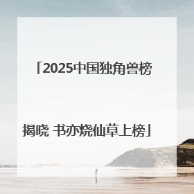 2025中国独角兽榜揭晓 书亦烧仙草上榜