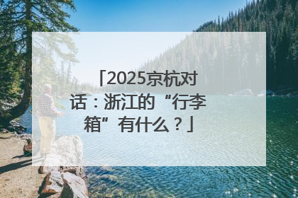 2025京杭对话：浙江的“行李箱”有什么？