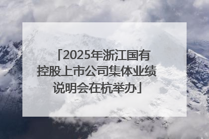 2025年浙江国有控股上市公司集体业绩说明会在杭举办