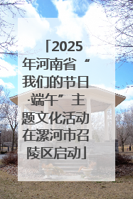2025年河南省“我们的节日·端午”主题文化活动在漯河市召陵区启动