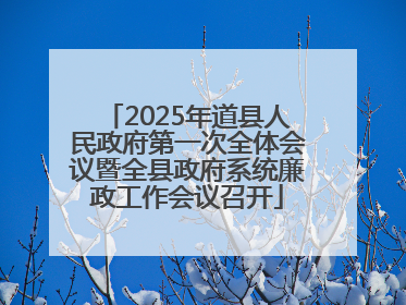 2025年道县人民政府第一次全体会议暨全县政府系统廉政工作会议召开