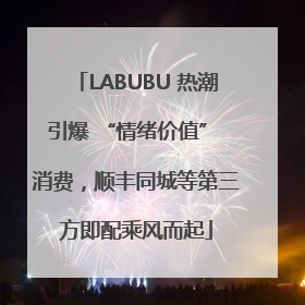LABUBU 热潮引爆 “情绪价值” 消费，顺丰同城等第三方即配乘风而起